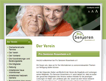Tablet Screenshot of pro-senioren-rosenheim.de